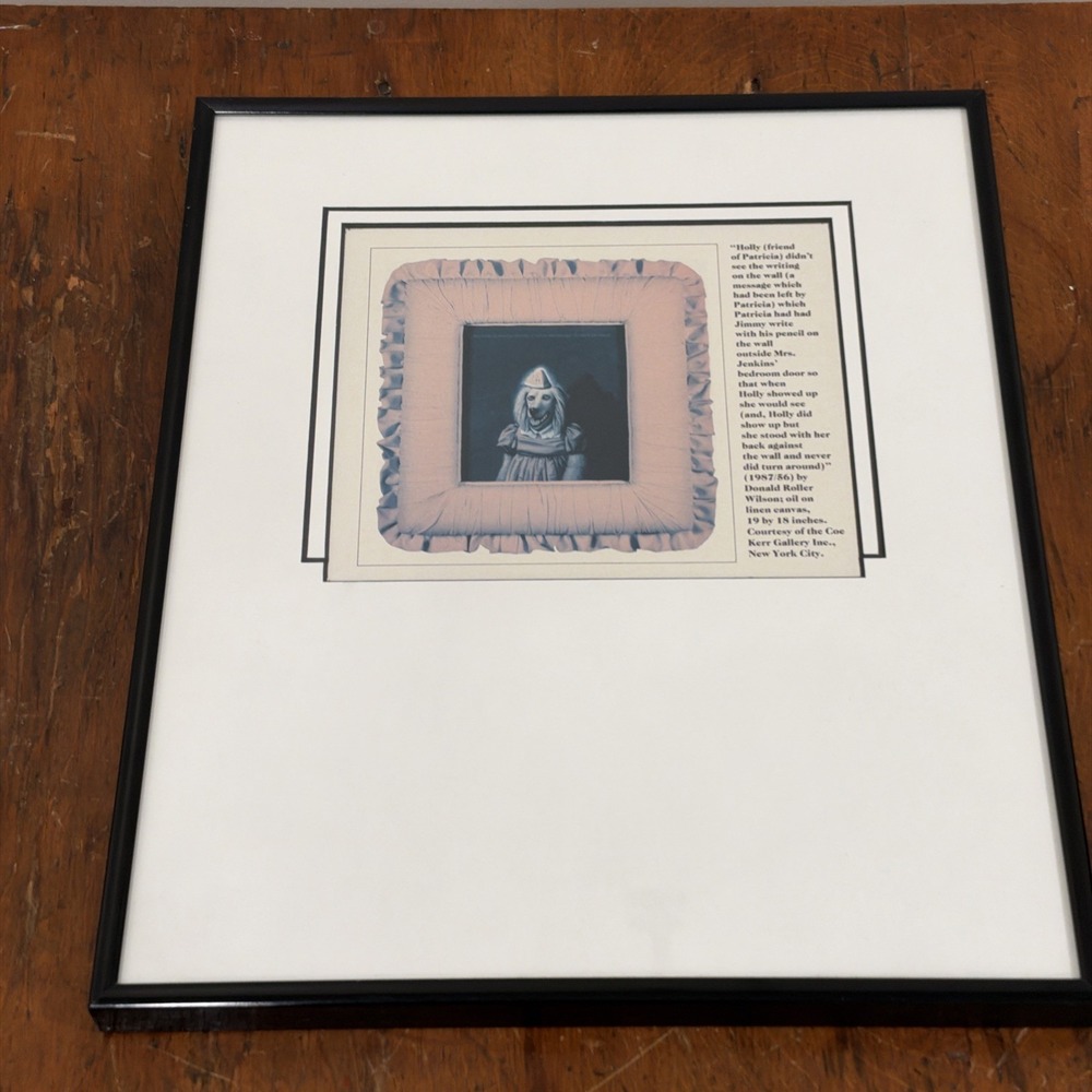 Donald Roller Wilson Framed Print With Paragraph (Handmade) Weird Dog Watermelon